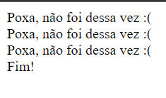 poxa, nao foi dessa vez