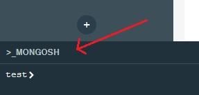 MongoDB Shell dentro da ferramenta MongoDB Compass