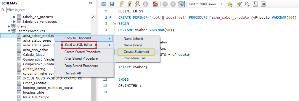 MySQL - Create Statement