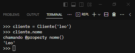 Tela do Terminal REPL