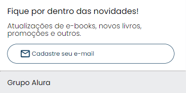 Imagem do cadastro de e-mail no chrome com o ícone de e-mail ao lado da escrita