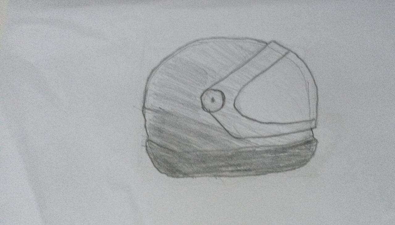 Desenho de capacete para moto