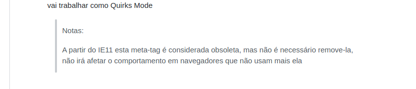 Comentário explicando o motivo desse meta não ser necessário