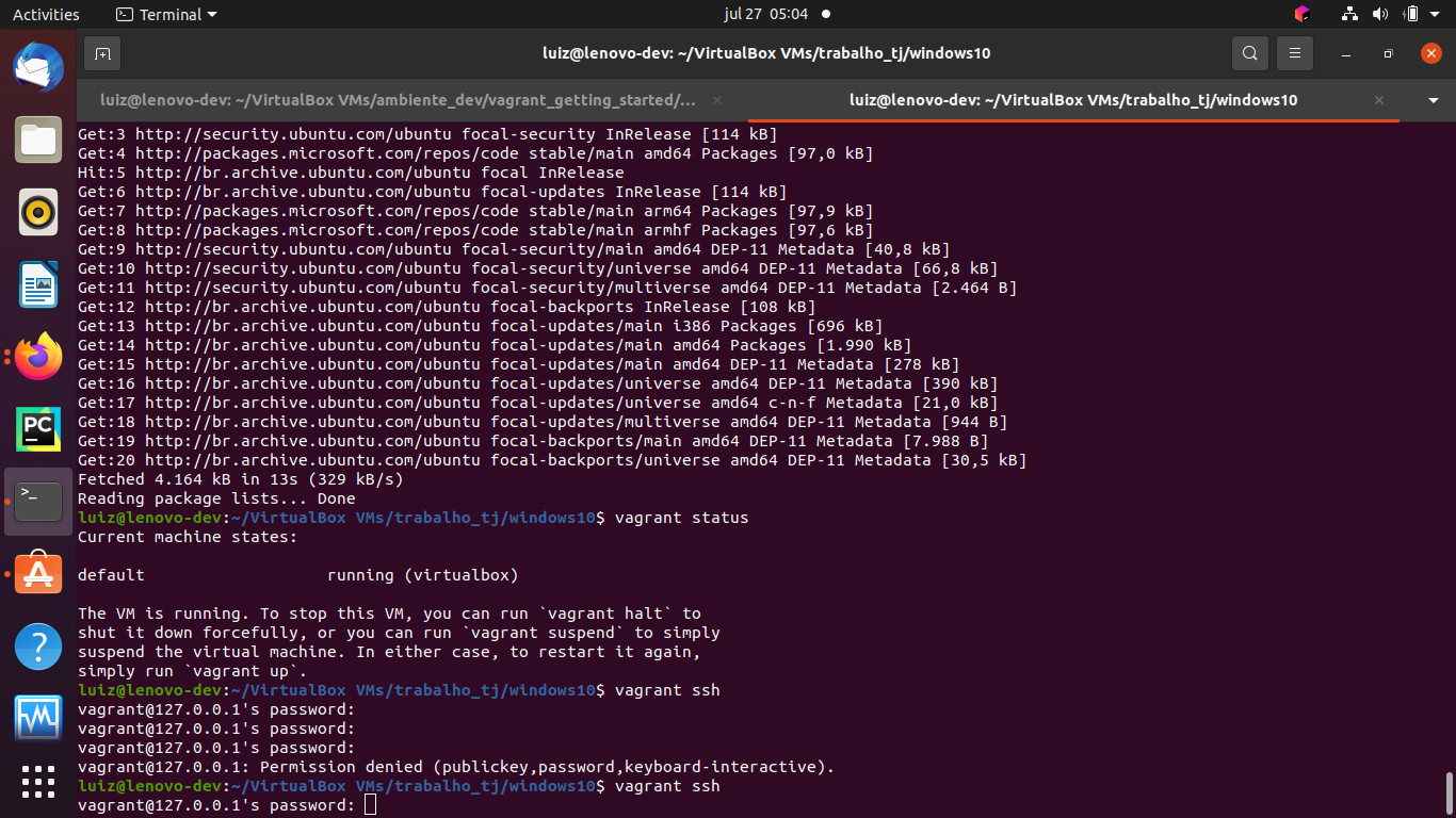 Seguindo os passos da aula, criando uma maquina windows o vagrant solicita senha '''![Insira aqui a descrição dessa imagem para ajudar na acessibilidade
