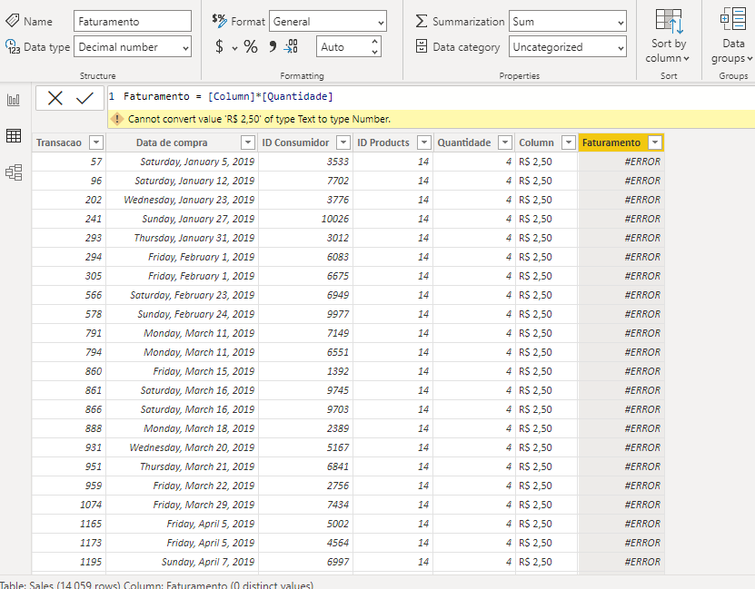 Power Bi Dax Cannot Convert Value Of Type Text To Type Number