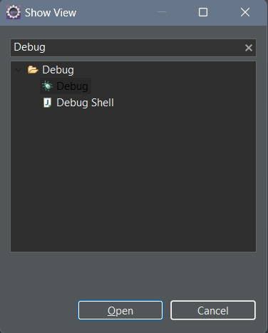 Menu Debug