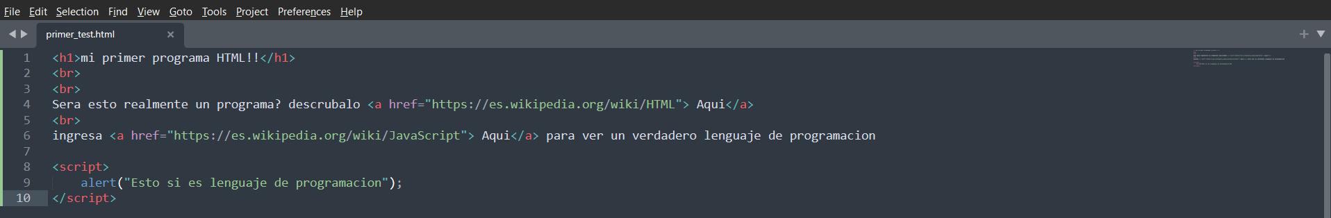 primeros pasos en HTML