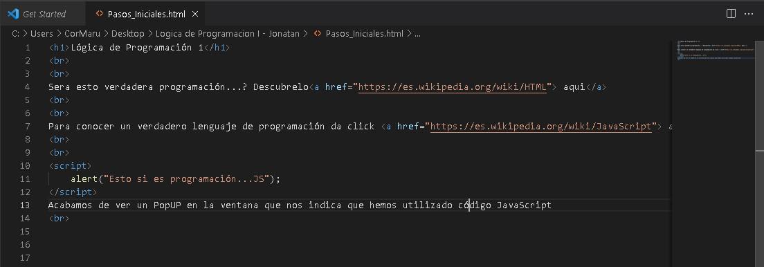 Codigo en VS Code