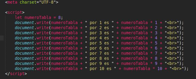 Ejemplo con variable 