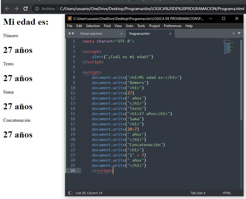 Ejemplo de programación