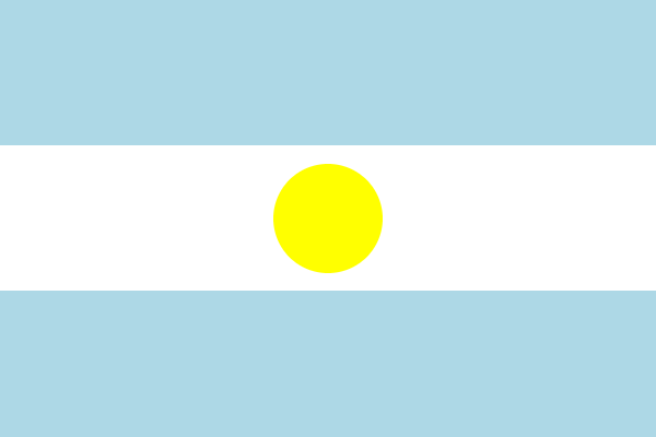 Bandera Argentina en Canva