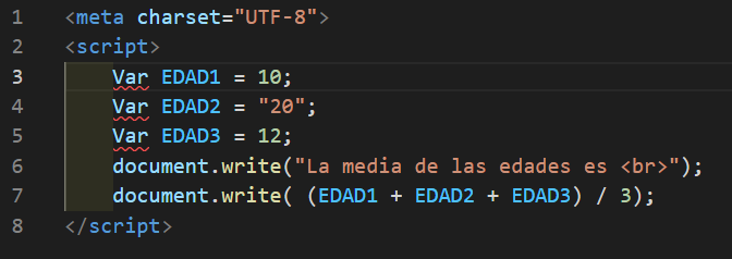 Al iniciar nuestra variable con mayúscula obtenemos error