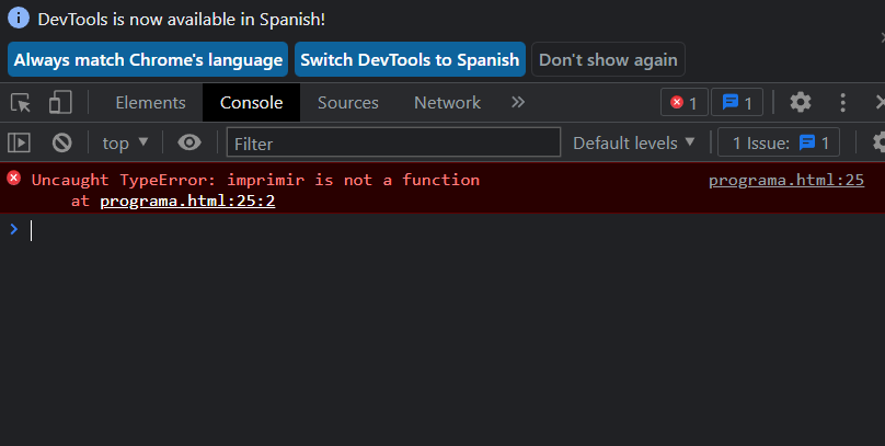 Y este es el error que me aparece en el DevTools