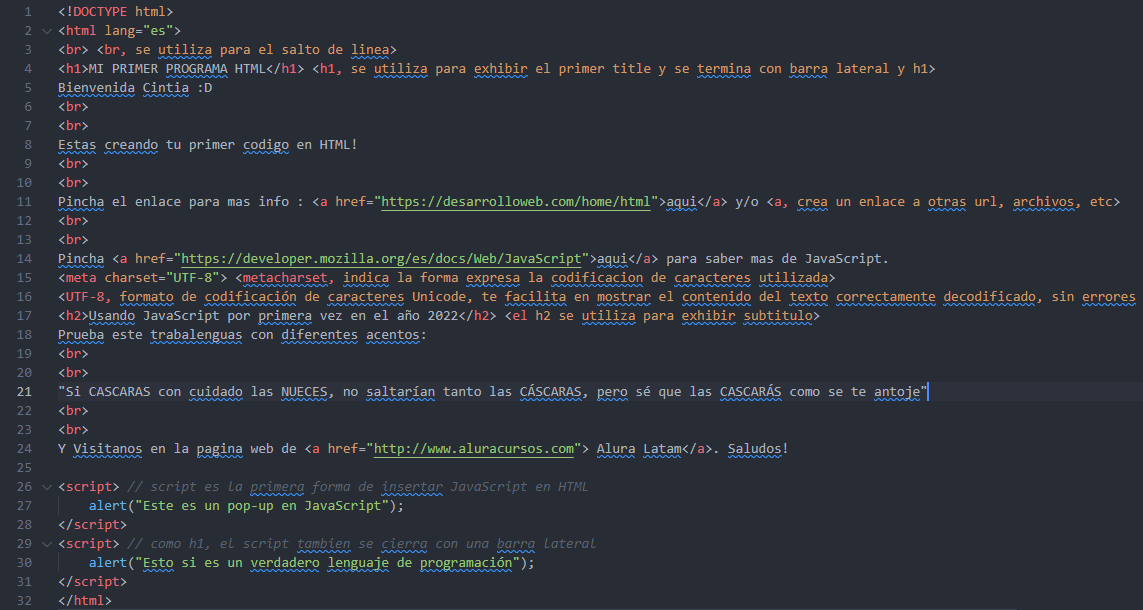 Mi primeras lineas y apuntes de HTML&JS