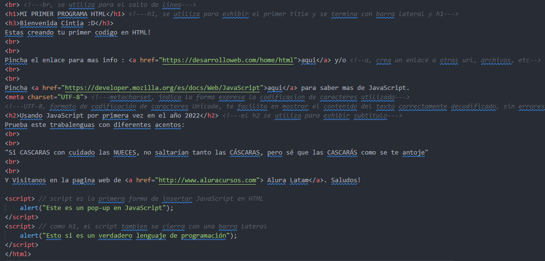 Mi primer programa HTML