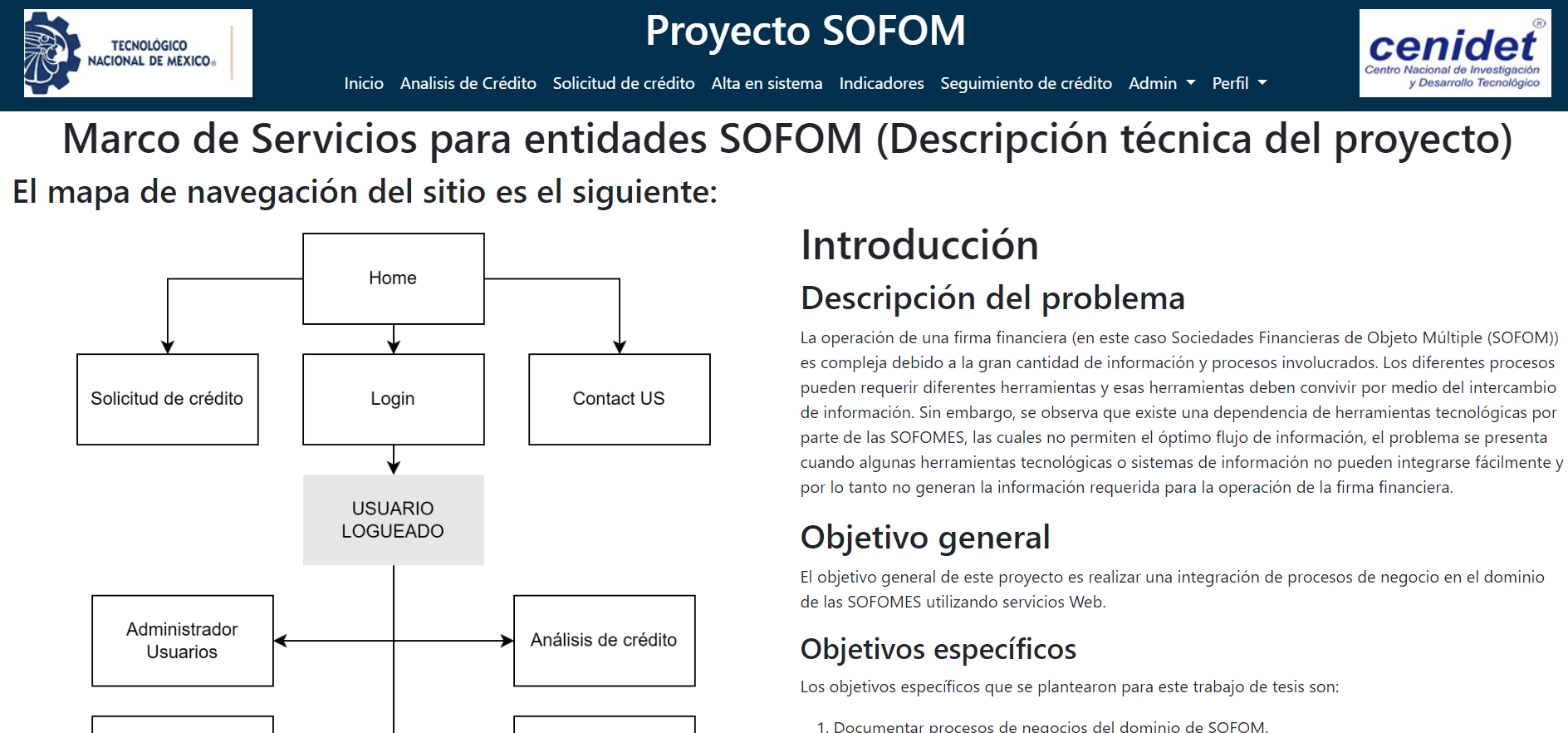 Marco de Servicios para entidades SOFOM (Financiera Mexico))