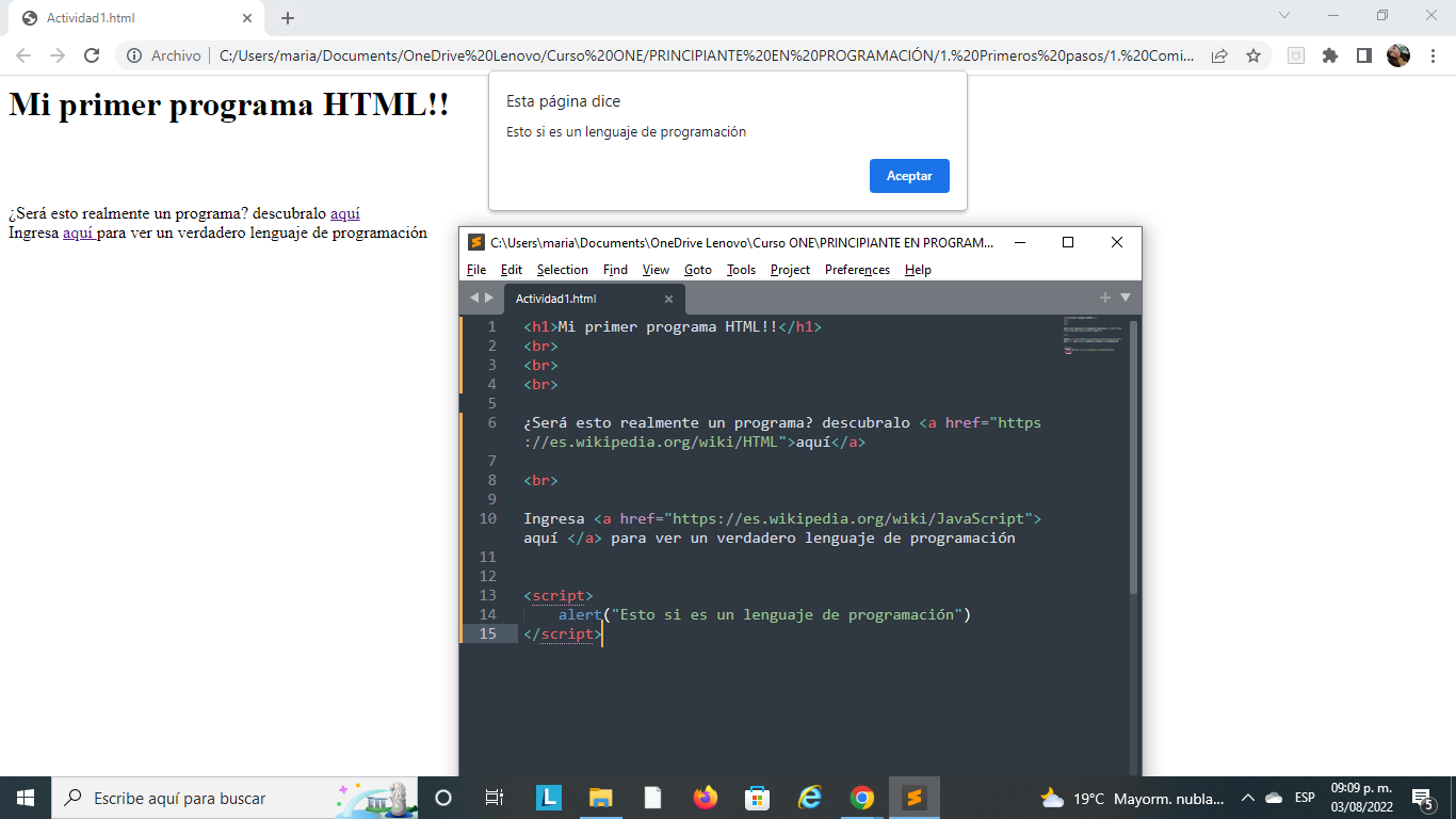 Creando mi primer HTML