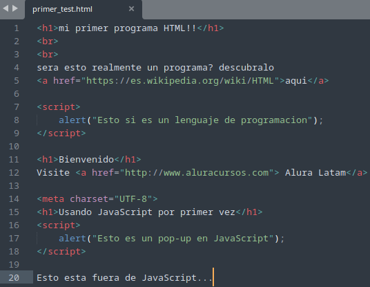Imagen con codigo HTML y JavaScript