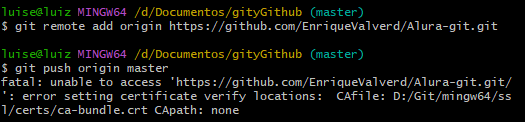 error github