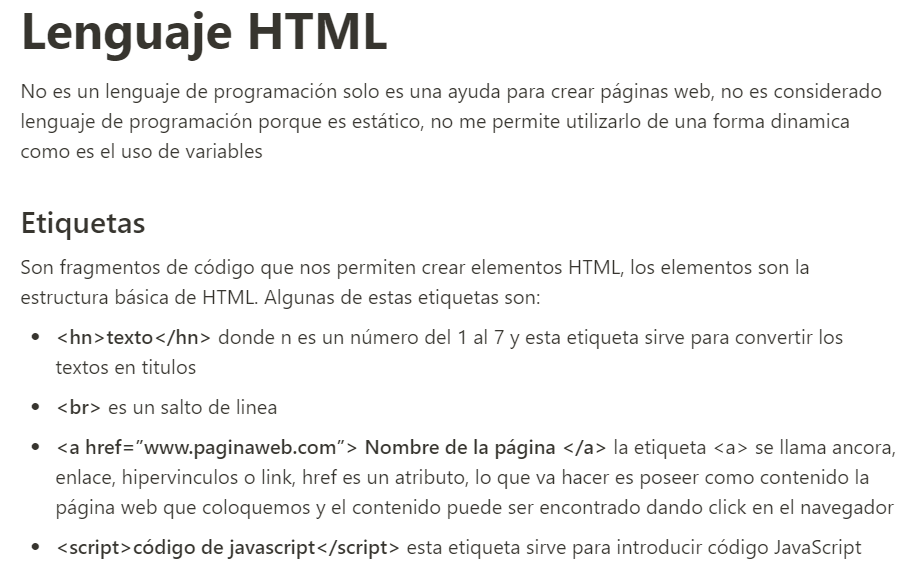 Conceptos de HTML