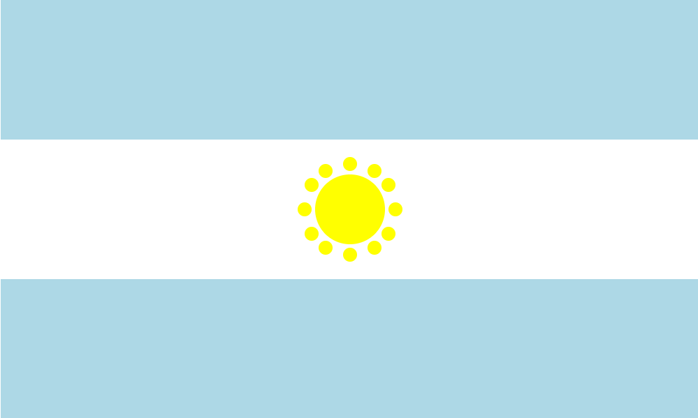 Bandera Argentina con sol