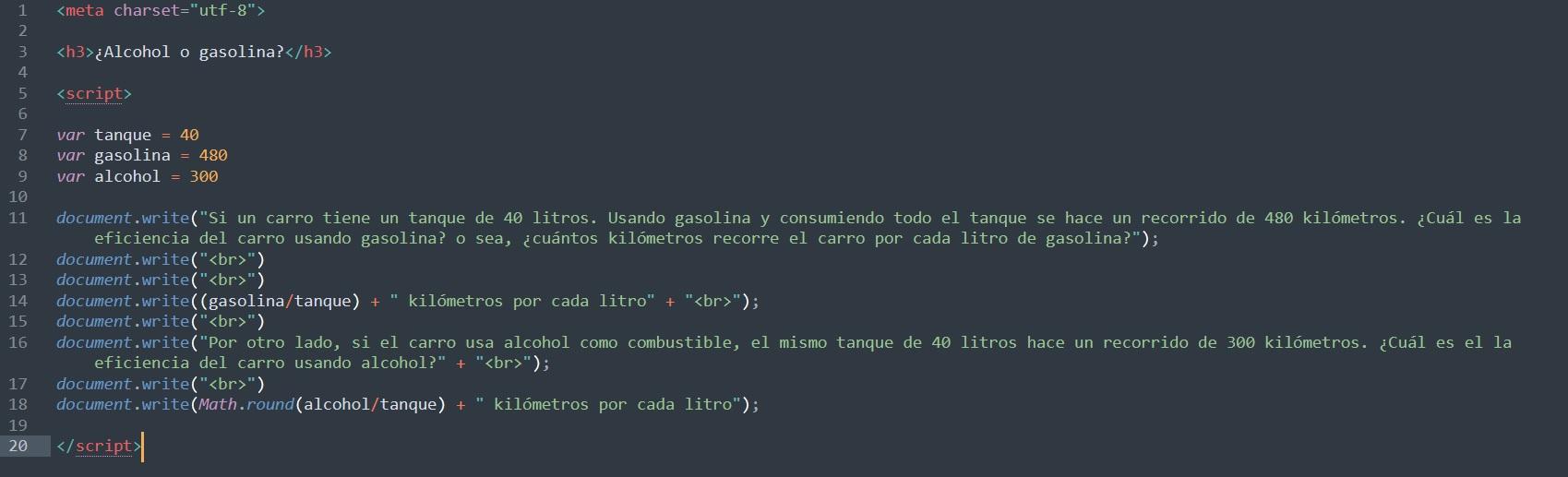 Buenas, aca mi respuesta al ejercicio. Veo ejemplos de otros compañeros y veo que esta un poco mas comprimido, asi que me gustaria saber la opinion de otras personas.