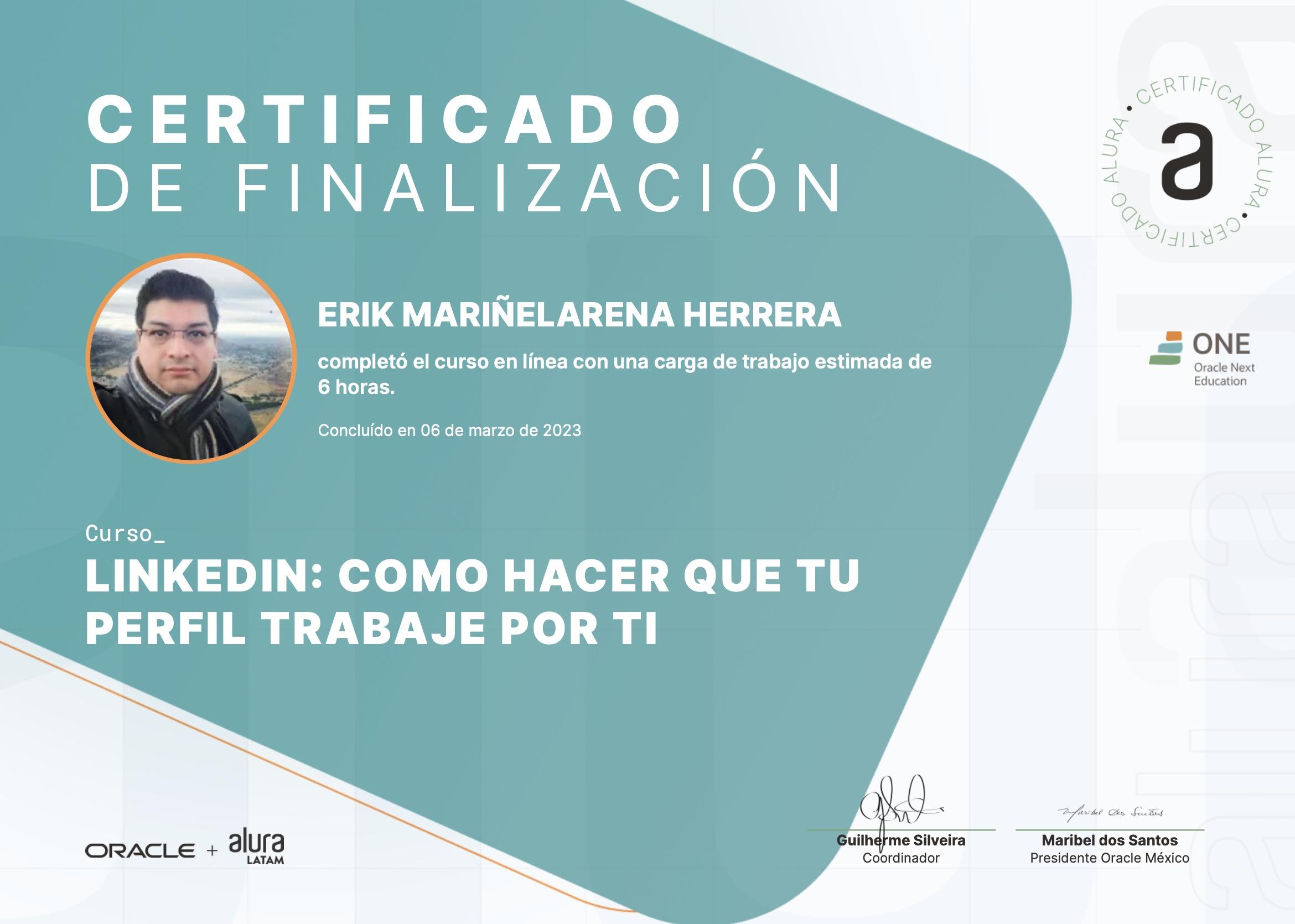 Certificado actual