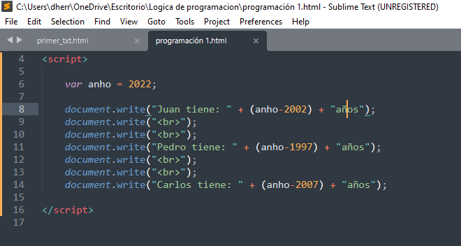 Programación basica