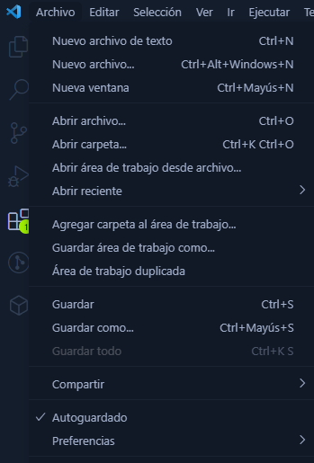Archivo>Autoguardo