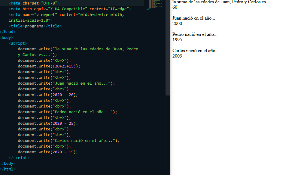 programa hecho en clase
