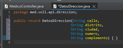 Asegurate que tu Record DatosDireccion reciba un String tambien en el parametro "numero"