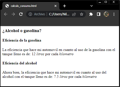 resultado en Chrome