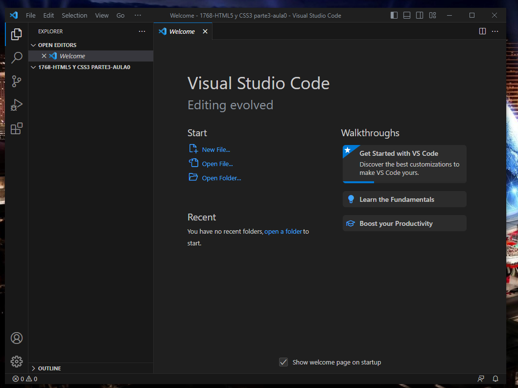 como puedo eliminar en Visual Studio Code una pestaña, en este caso 1768-HTML y CSS3