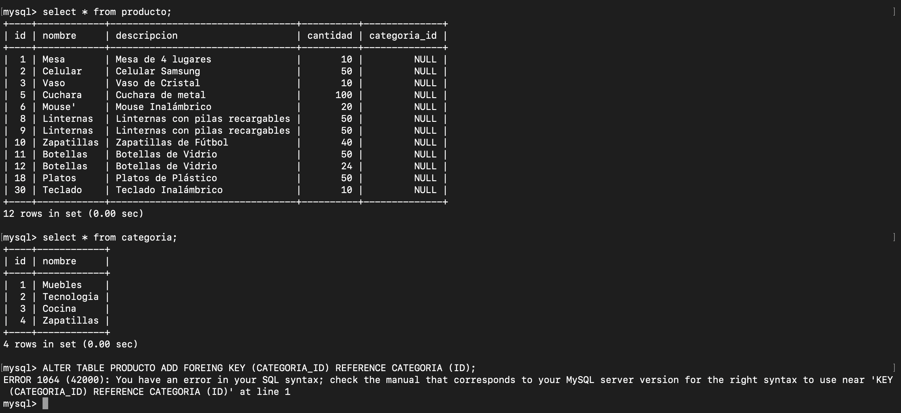 ERROR mysql sintaxis