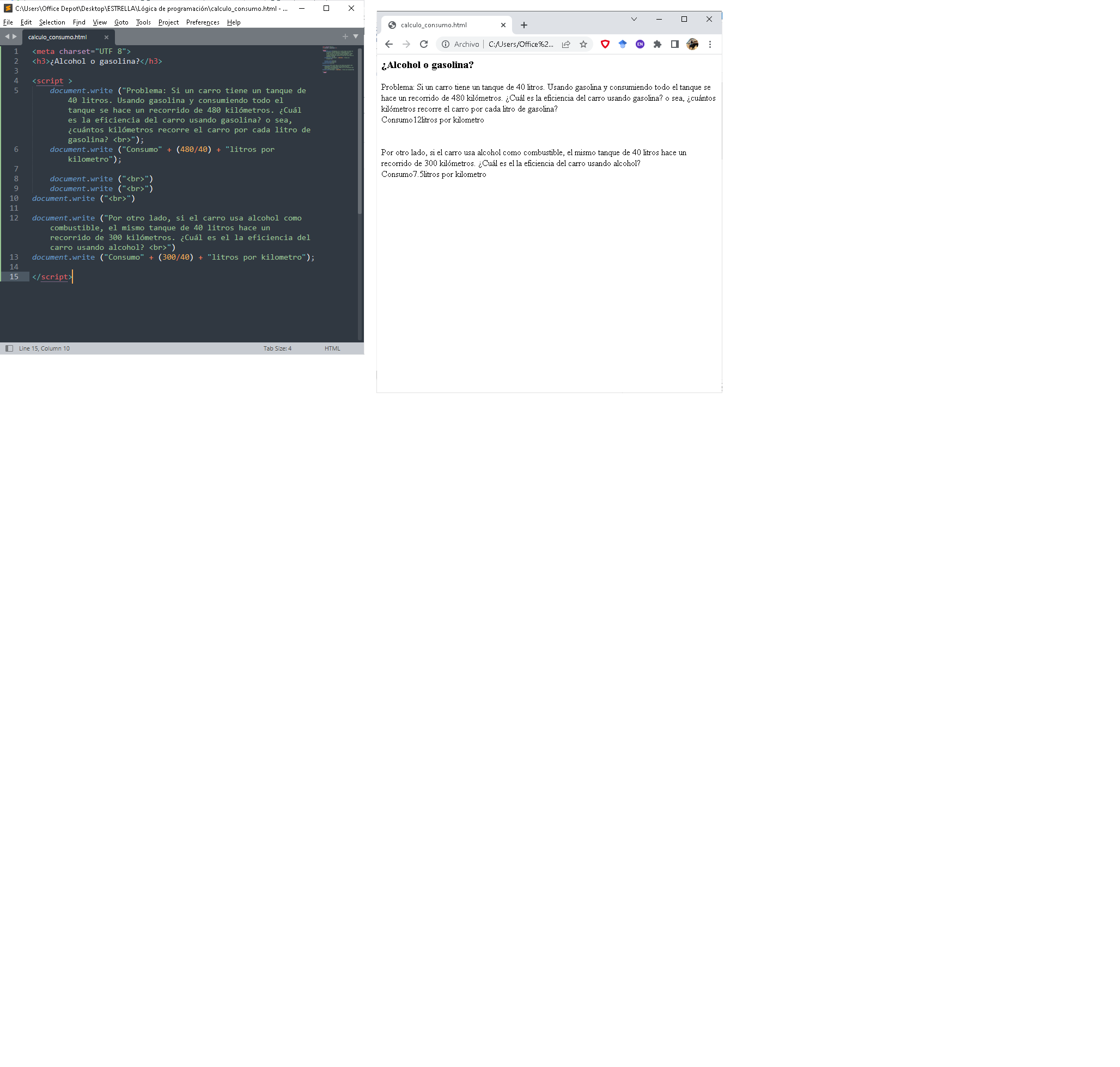 Interesante poner en practica los conocimientos adquiridos y nuestro avance