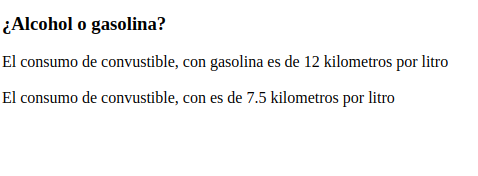 Imagen salida del ejercicio ¿Alcohol o gasolina?