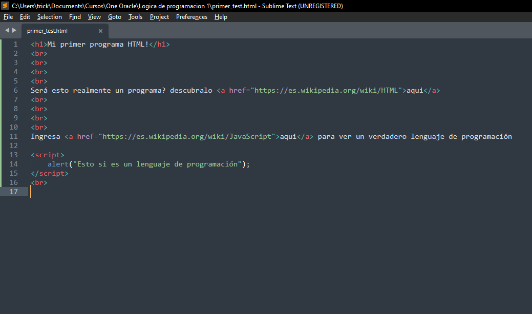 Mi primer HTML