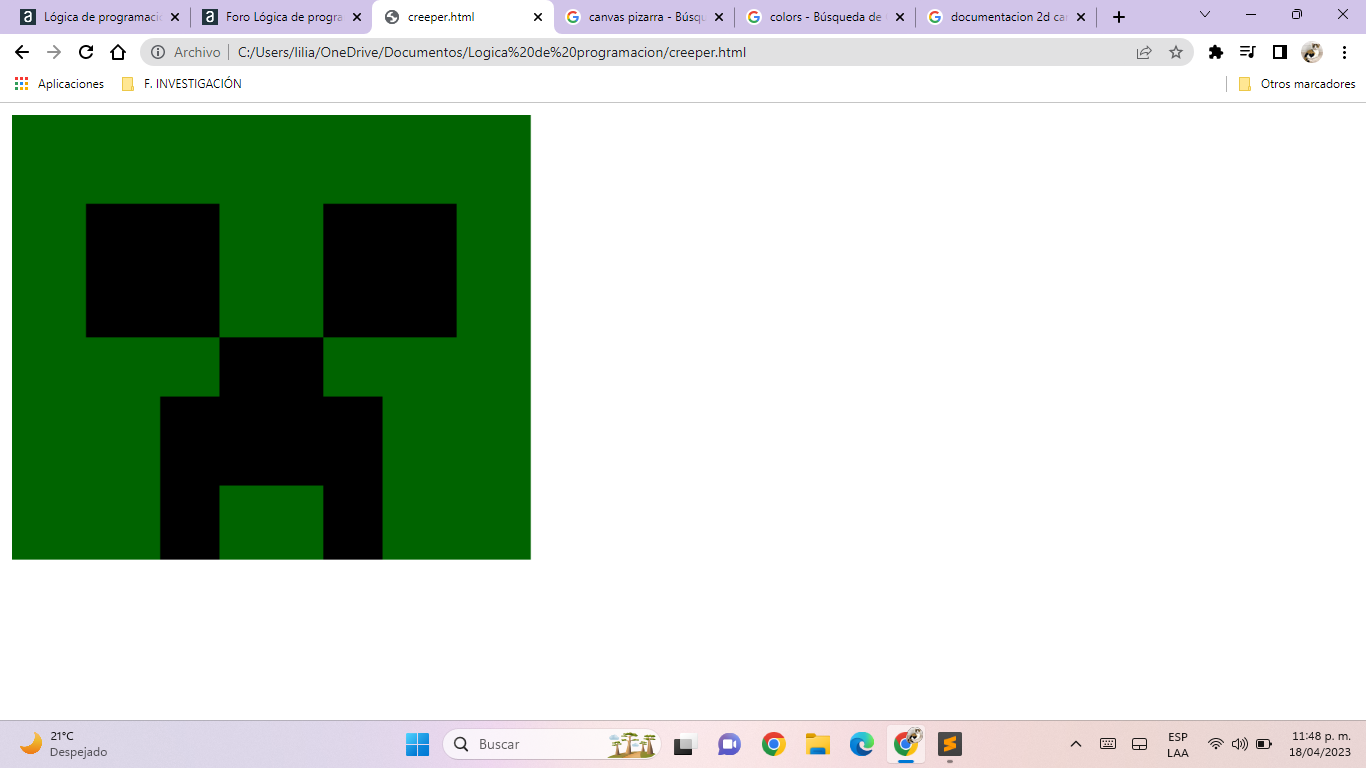 Asi resulto mi creeper