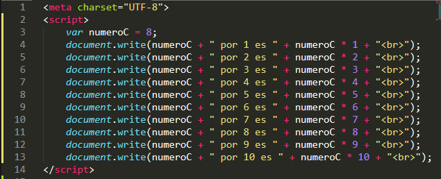 Creando una variable numero para no hacer tantas alteraciones