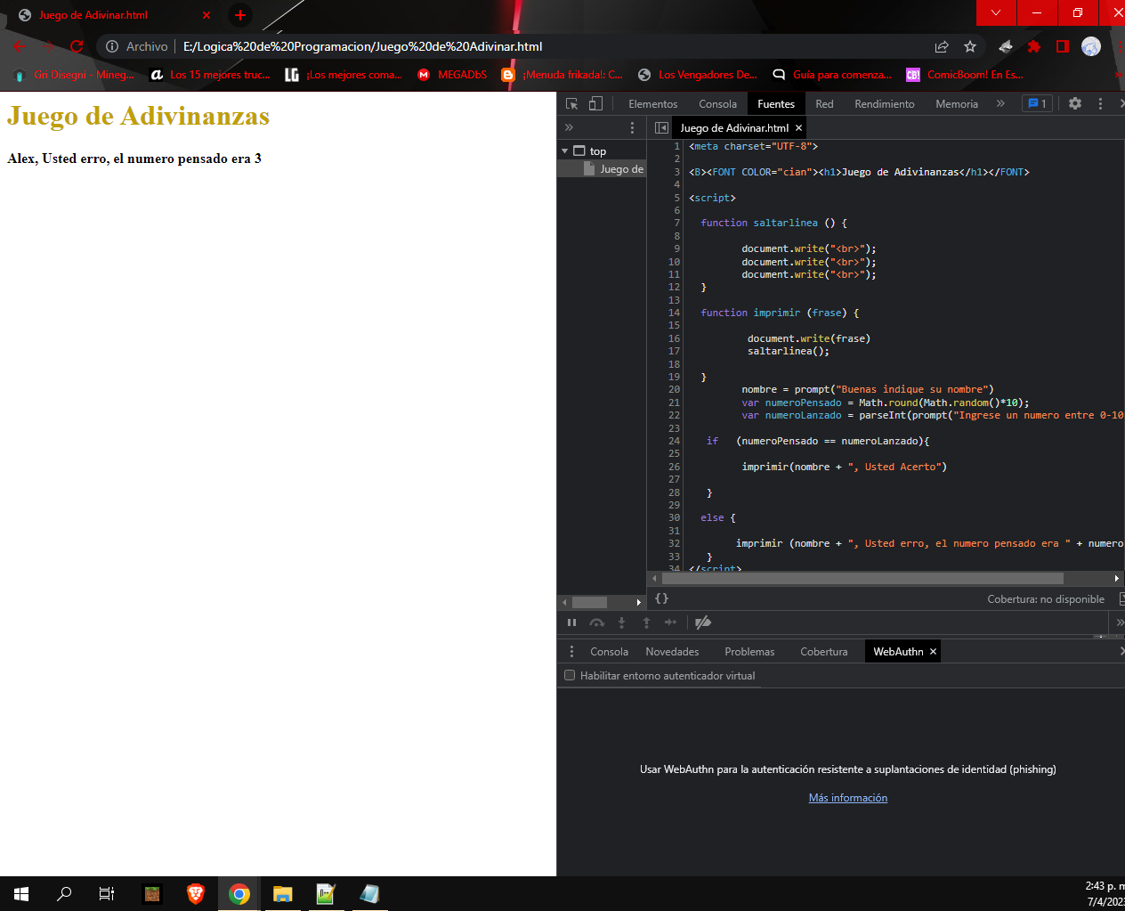 Asi se ve en Chrome