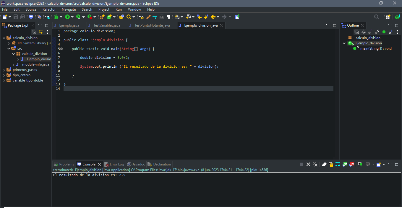 Les comparto mis primeros avances en java