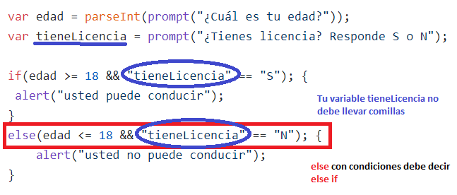 Error de sintaxis en código