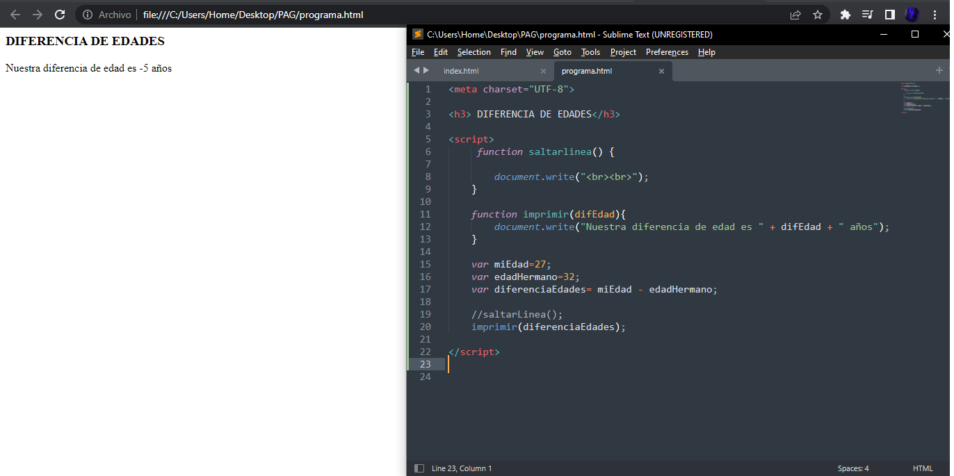 ESE ES MI RESULTADO CON LA DIFERENCIA DE EDADES
