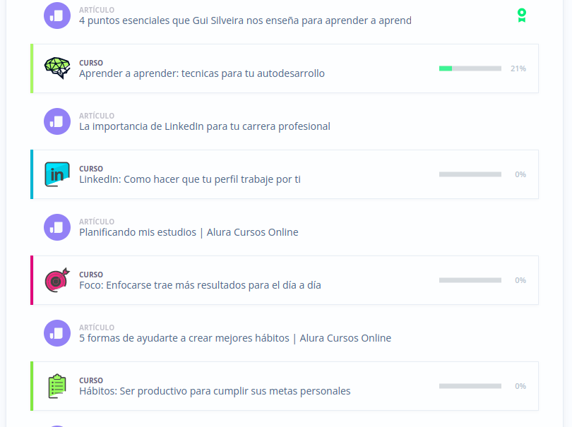 Imagen de la ruta de aprendizaje de softskills