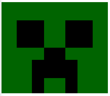 Imagen de creeper en el canvas