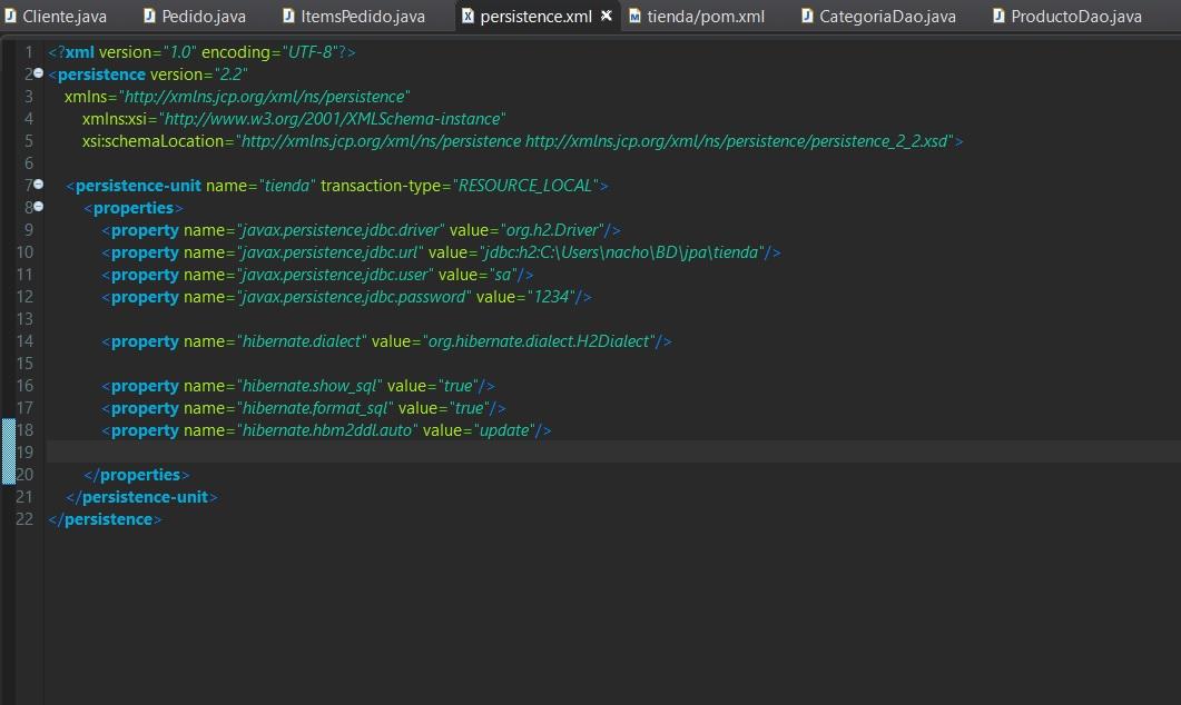 Archivo persistence.xml