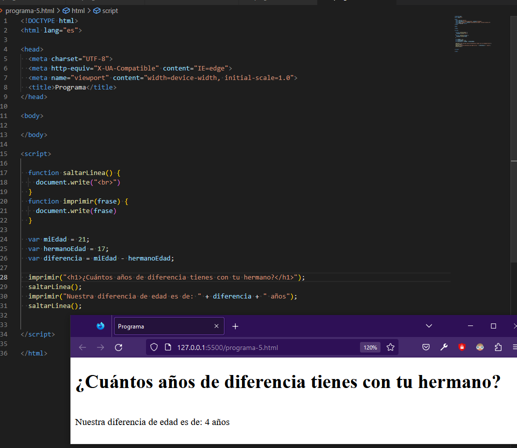Programa de diferencia de edad