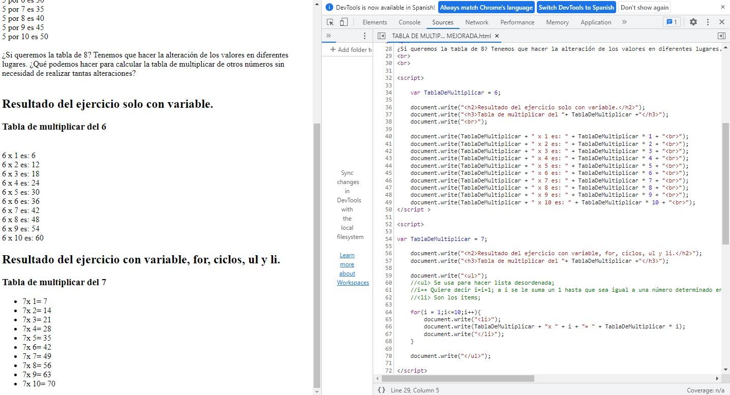 imagen de ejercicios de tablas de multiplicar en javascript