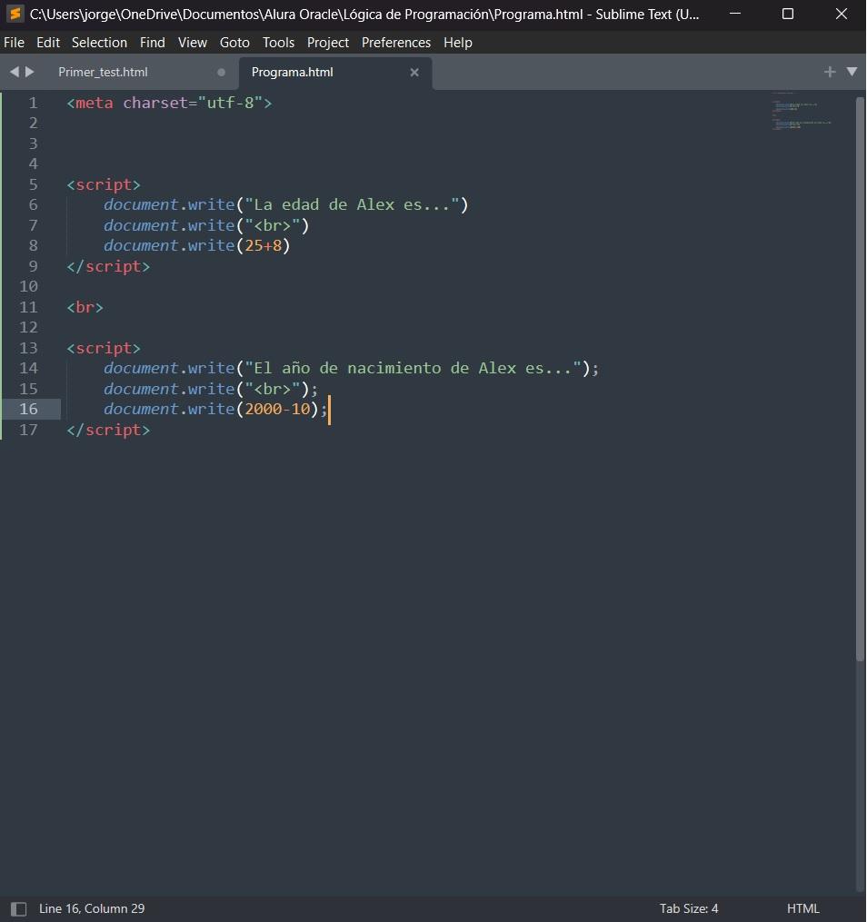 Manejo de HTML y JS
