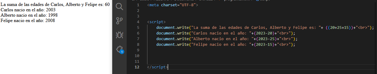 Ejemplo de código  de la actividad 09 del tema 2